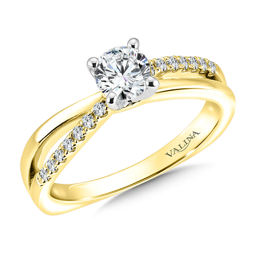 Prong Setting Diamond Gold Engagement Ring Women Excel Jewellers Surrey Canada Langley Vancouver
